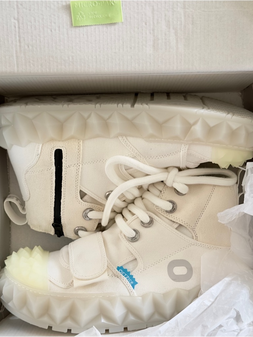 OETZI Zero ICE Chunky Sneakers White EU45 Futuristic Platform Trainer NWT Box - Picture 8 of 8